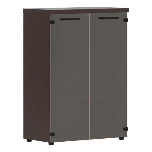Шкаф со стеклянными дверьми и топом 854x452x1203