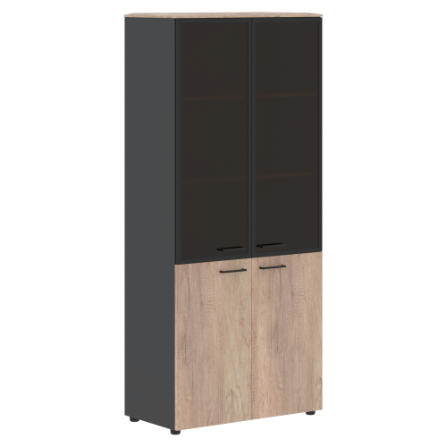 Шкаф комбинированный с дверьми в металлической рамке 850x430x1930